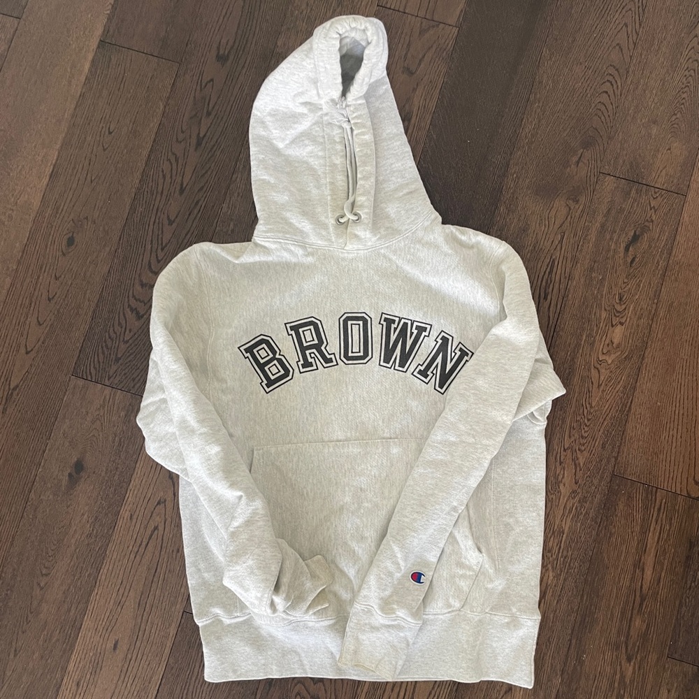 Barely Worn Light Gray Brown University Champion Hoodie Size Small